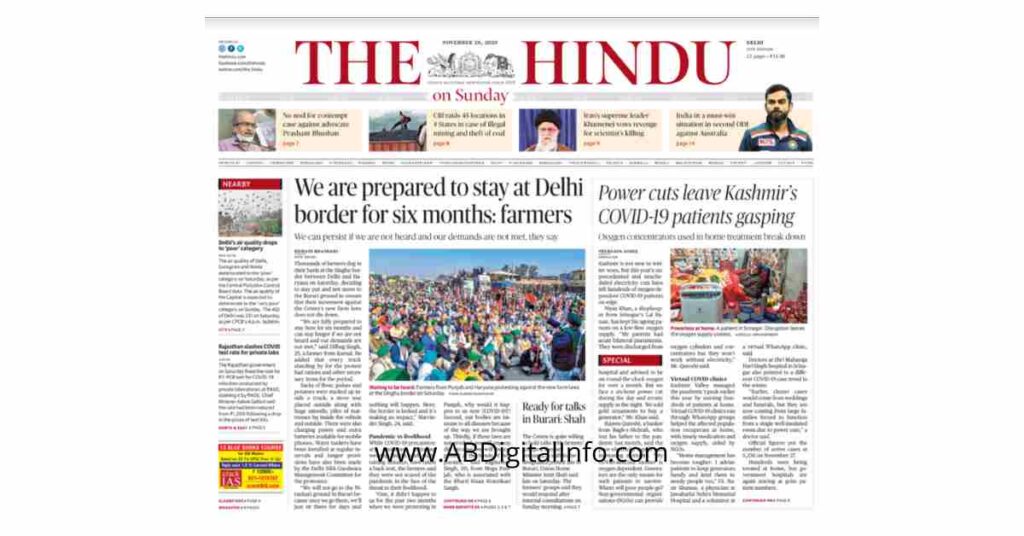 the hindu  news paper pdf download